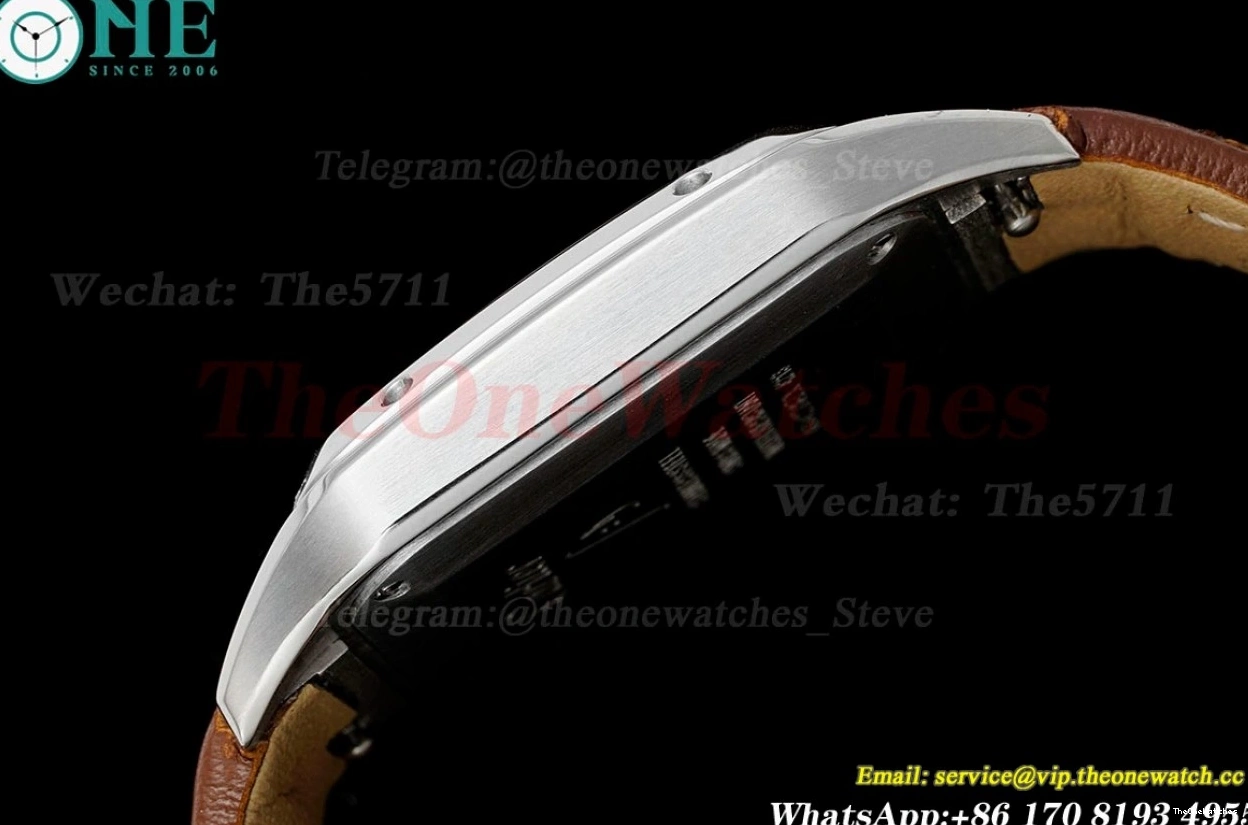 Dumont Dial Brown Silver Santos SS AF LE Quartz 0402